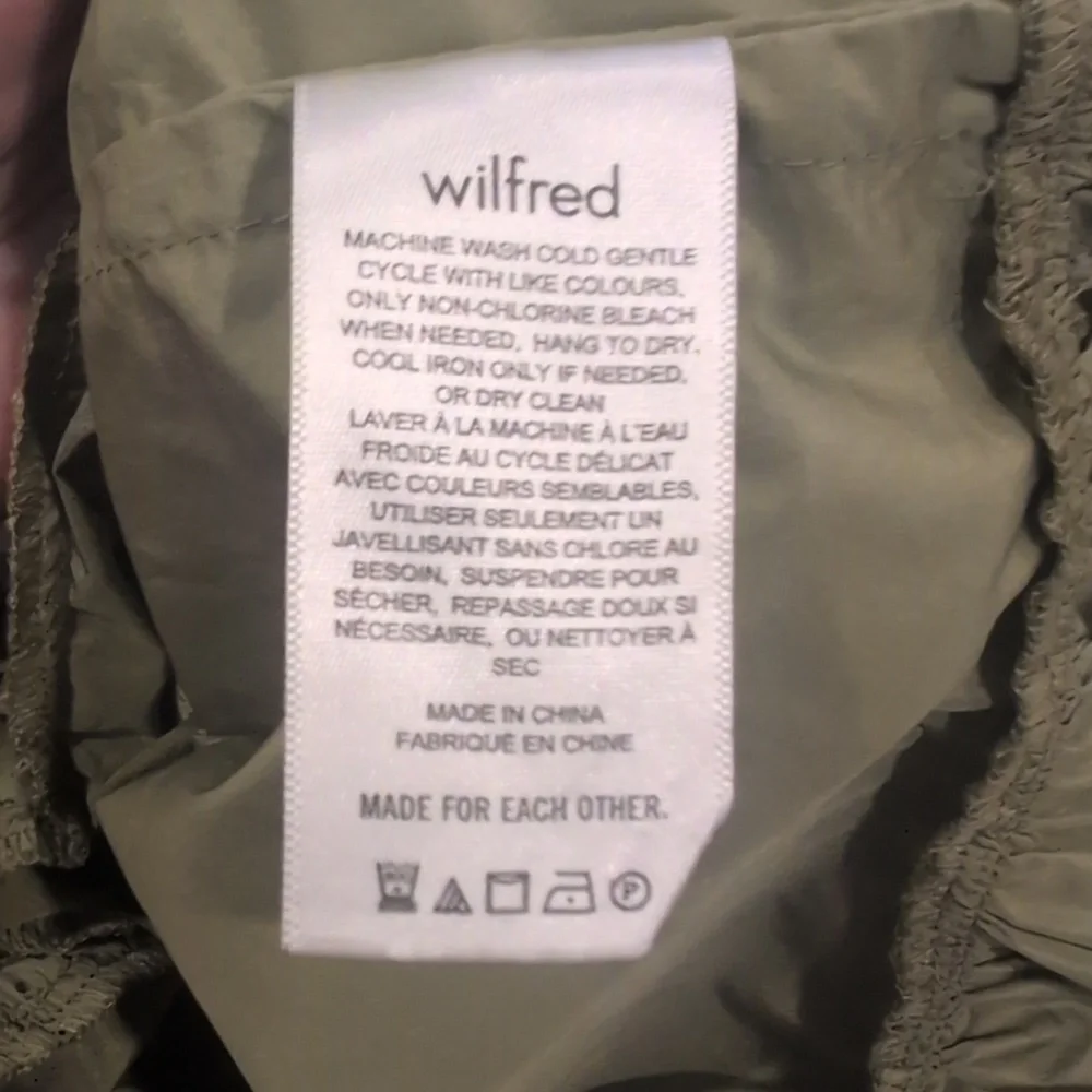 Aritzia Wilfred  Fantasy Babydoll Dress Pistachio Green Puff Sleeve - Picture 5 of 9
